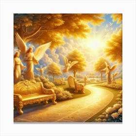 Angels In The Park 3 Canvas Print