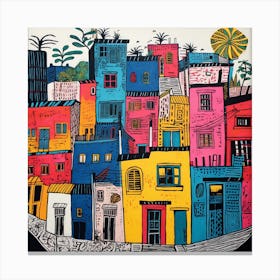 City In Colour Canvas Print