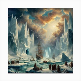 Icebergs Canvas Print