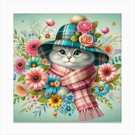 Cat In A Hat 4 Canvas Print