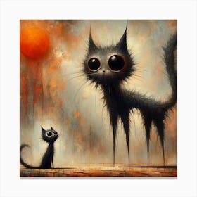 Abstract cats 2 Canvas Print