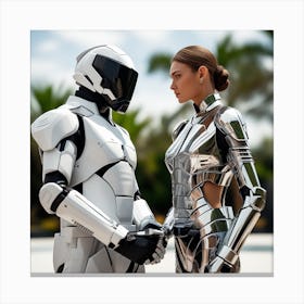 Futuristic Couple 106 Canvas Print