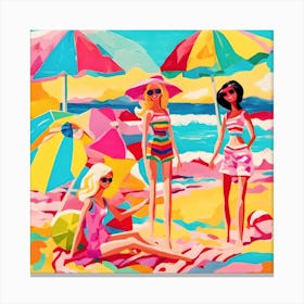 Barbie On The Beach Canvas Print