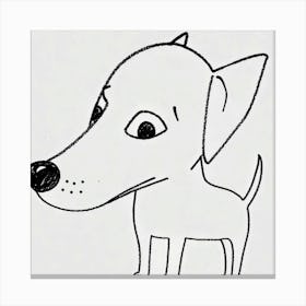 Dog Drawing 2 Canvas Print