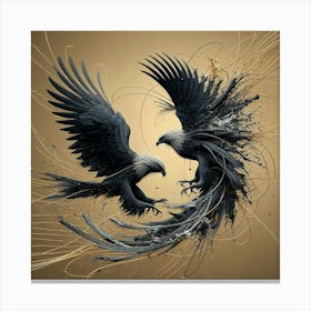 Two Eagles Fighting 2 Canvas Print