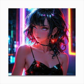 Default A Delicately Alluring Anime Girl 0 Canvas Print