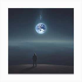 God watching the earth fall Canvas Print