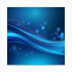 Abstract Blue Waves Canvas Print