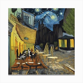 Cafe Terrace At Night, Van Gogh 6 Canvas Print