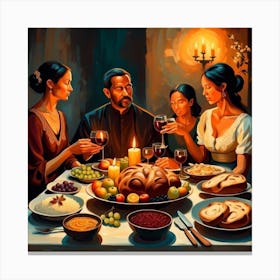 Thanksgiving Dinner Canvas Print