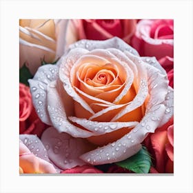 Roses In The Rain Canvas Print