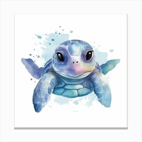 Baby Sea Turtle Watercolour 5 Canvas Print