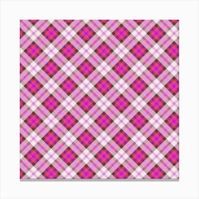 Pink Plaid Canvas Print