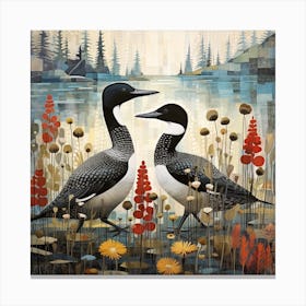 Bird In Nature Common Loon 4 Canvas Print
