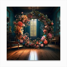 Floral Wreath Canvas Print