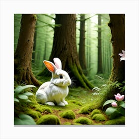 Rabbit In The Forest 9 Canvas Print