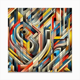 A mixture of modern abstract art, plastic art, surreal art, oil painting abstract painting art deco architecture 15 Canvas Print