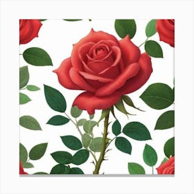 Red Roses 4 Canvas Print