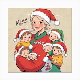 Mama Christmas Canvas Print