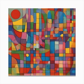 Abstract Painting In the Style Of Paul Klee 4 Canvas Print