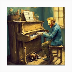 Piano By Van Gogh Canvas Print