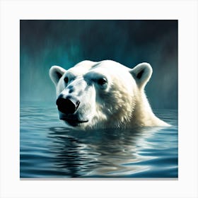 Ripples in the Water, Polar Bear Canvas Print