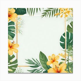 Tropical Frame 8 Canvas Print