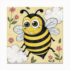 Bee Painting Canvas Print