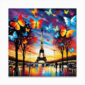 Butterfly In Paris Canvas Print