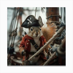 Squirrel Pirate Canvas Print