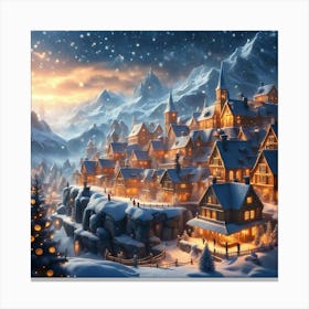 Christmas Village Canvas Print