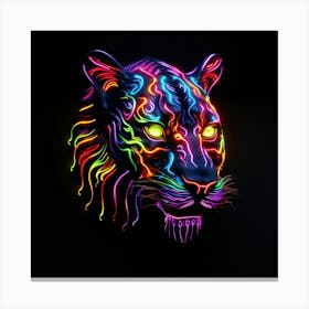 Neon Tiger 9 Lienzo