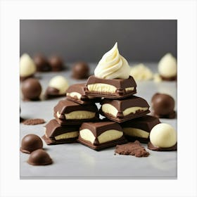 Stack Of Chocolates Canvas Print