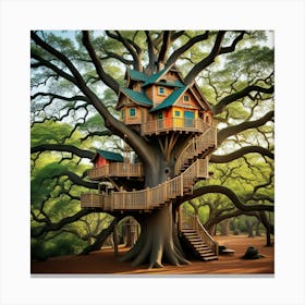 Casas en arboles Canvas Print