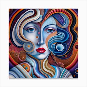 Psychedelic Woman Canvas Print