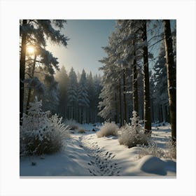 Snowy Forest Canvas Print