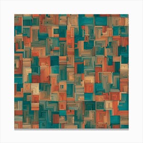 Abstract Pattern Colorful Square Modern Art Canvas Print