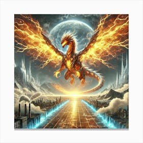 A Futuristic Sci Fi Depiction Of The Solaris Wyrm Solar Tempest Canvas Print