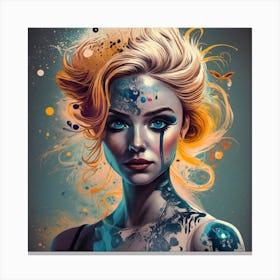 Girl With Tattoos Canvas Print