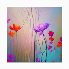 Painted Flowers Canvas Print