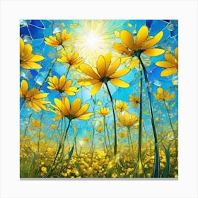 Daisies In The Sun Canvas Print