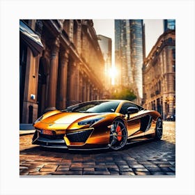 Golden Lamborghini Canvas Print