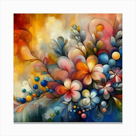 Flowers oil painting abstract painting art 18 Canvas Print