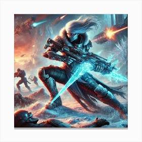 Thane Helga Combat Prowess Scene Canvas Print