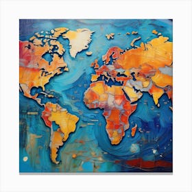 World Map 62 Canvas Print