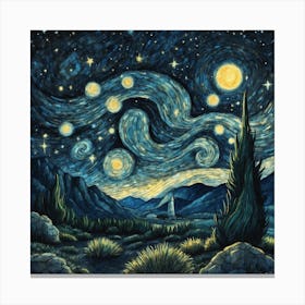 Starry Night 4 Canvas Print