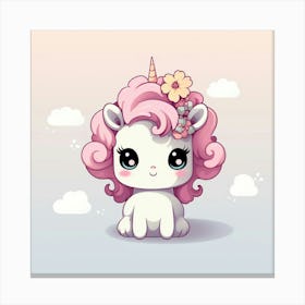 Cute Unicorn 167 Canvas Print