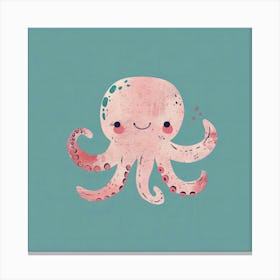 Charming Illustration Octopus 3 Canvas Print