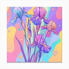 Iris Flowers Canvas Print