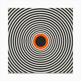 Black And Orange Spiral Canvas Print